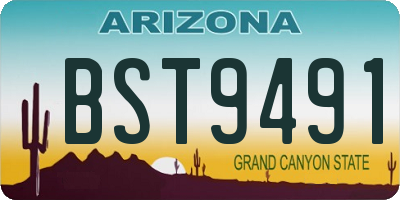 AZ license plate BST9491