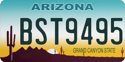 AZ license plate BST9495