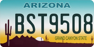 AZ license plate BST9508