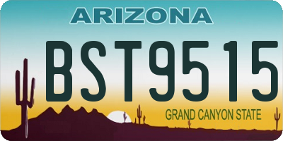 AZ license plate BST9515