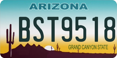 AZ license plate BST9518