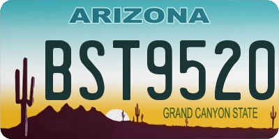 AZ license plate BST9520