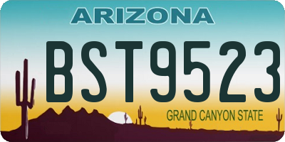 AZ license plate BST9523