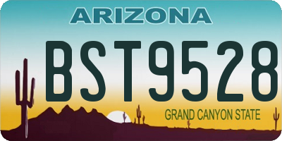 AZ license plate BST9528