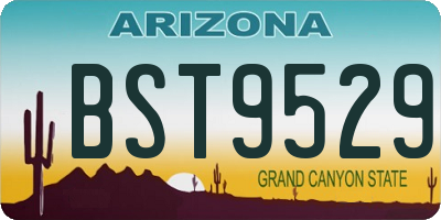 AZ license plate BST9529