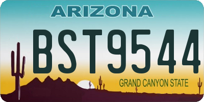 AZ license plate BST9544