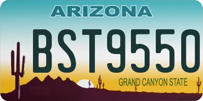 AZ license plate BST9550