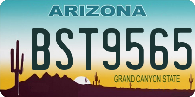 AZ license plate BST9565