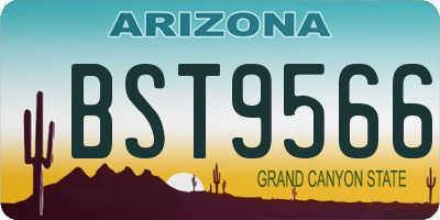 AZ license plate BST9566