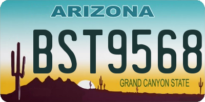 AZ license plate BST9568