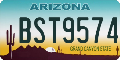 AZ license plate BST9574