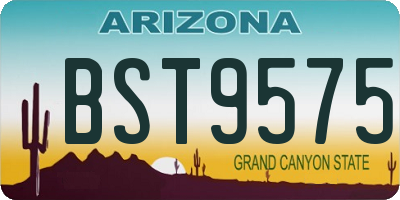 AZ license plate BST9575