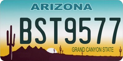 AZ license plate BST9577