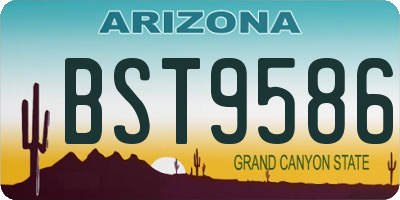 AZ license plate BST9586