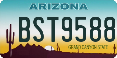 AZ license plate BST9588