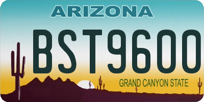 AZ license plate BST9600