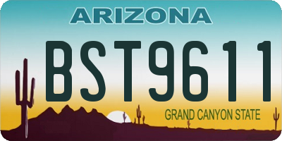 AZ license plate BST9611