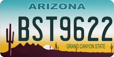 AZ license plate BST9622