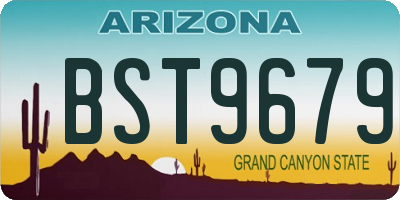 AZ license plate BST9679