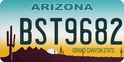 AZ license plate BST9682