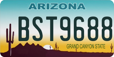 AZ license plate BST9688