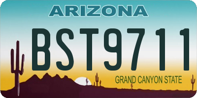 AZ license plate BST9711