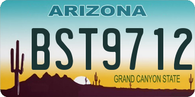 AZ license plate BST9712