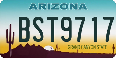 AZ license plate BST9717