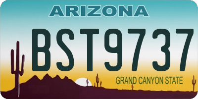 AZ license plate BST9737