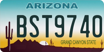 AZ license plate BST9740