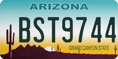 AZ license plate BST9744