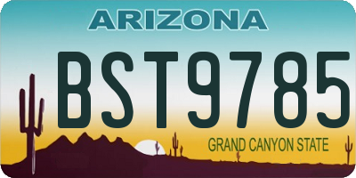 AZ license plate BST9785