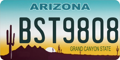 AZ license plate BST9808