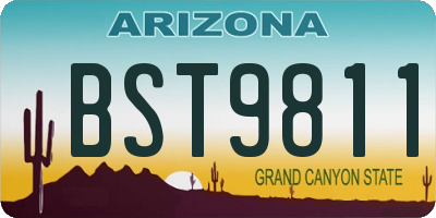 AZ license plate BST9811