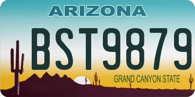 AZ license plate BST9879