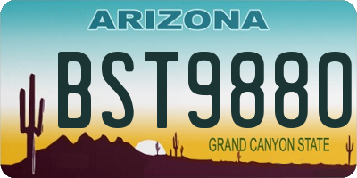 AZ license plate BST9880