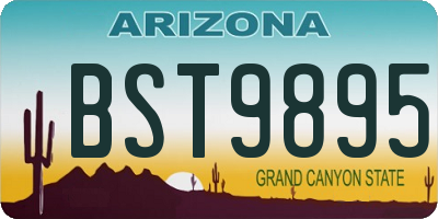 AZ license plate BST9895