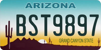 AZ license plate BST9897