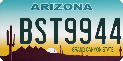 AZ license plate BST9944