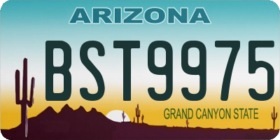 AZ license plate BST9975