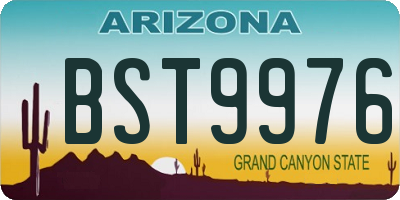 AZ license plate BST9976