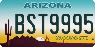 AZ license plate BST9995