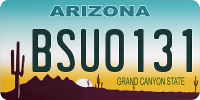 AZ license plate BSU0131