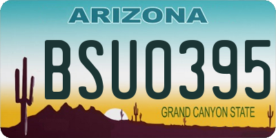 AZ license plate BSU0395