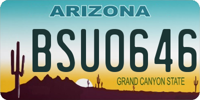 AZ license plate BSU0646