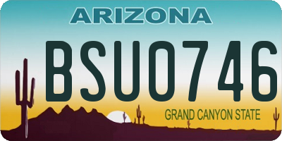 AZ license plate BSU0746