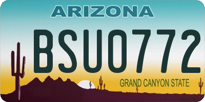 AZ license plate BSU0772