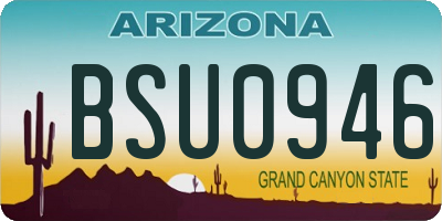 AZ license plate BSU0946