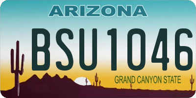 AZ license plate BSU1046