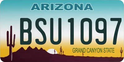 AZ license plate BSU1097